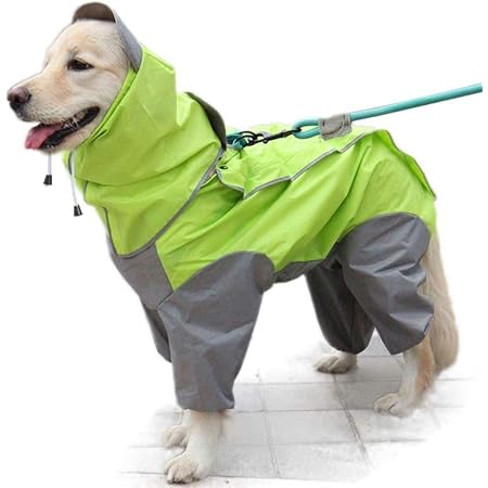Amazon Isdy 犬用 レインコート ドッグウェア カッパ 散歩 雨用 ペット 小型犬 中型犬 大型犬 後 背 開き グレー緑 22号 Isdy レインコート ライフジャケット 通販
