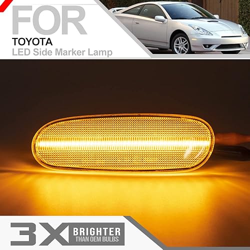 Miniatura 5 de nsautolighting Luces LED de marcador lateral Asamblea Lámparas de marcador lateral Lente transparente para Toyota Supra JZA80 MR2 Spyder ZZW30