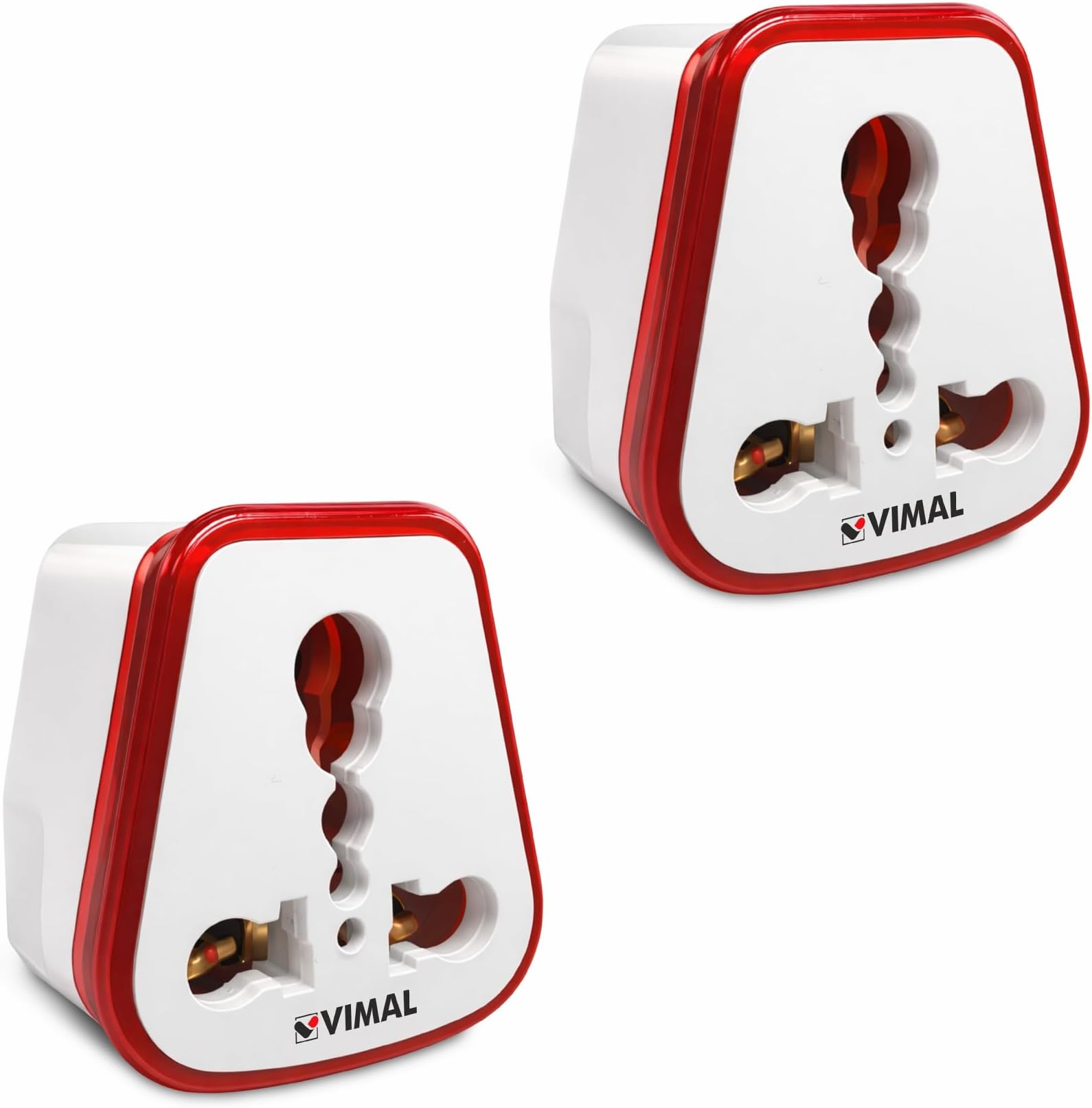 Vimal - Xolo 3 Pin Conversion Plug 6A to 16A /5A to 15A Convertor International Socket(Pack of 2)
