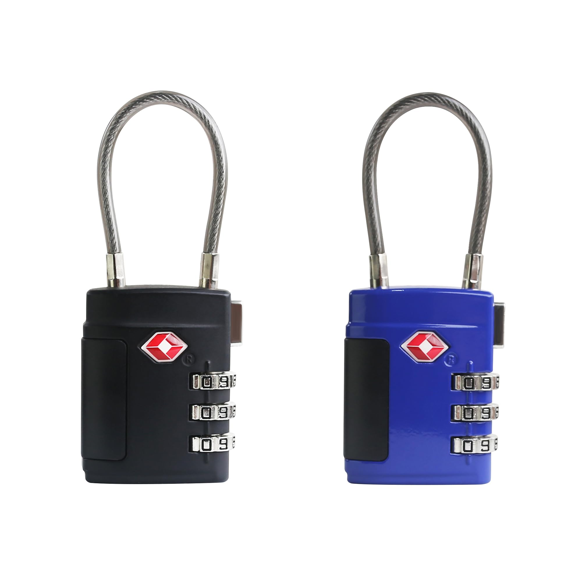 TSA Approved Combination Lock with Cable - Durable and Versatile Security for Suitcases, Backpacks, Gym Lockers, Backpack, Small Padlock for Travel Essentials