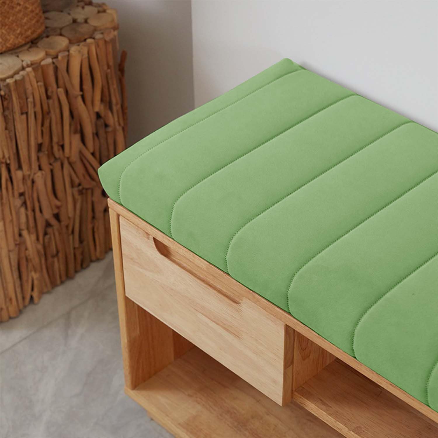 Matcha Green ławka na ławkę, 100 x 40, 120 x 40, 140 x 40, 80 x 40, 150 x 50 cm, zdejmowana podkładka do siedzenia, do wewnątrz i na zewnątrz, parapet, sofa, 90 x 45 x 4 cm