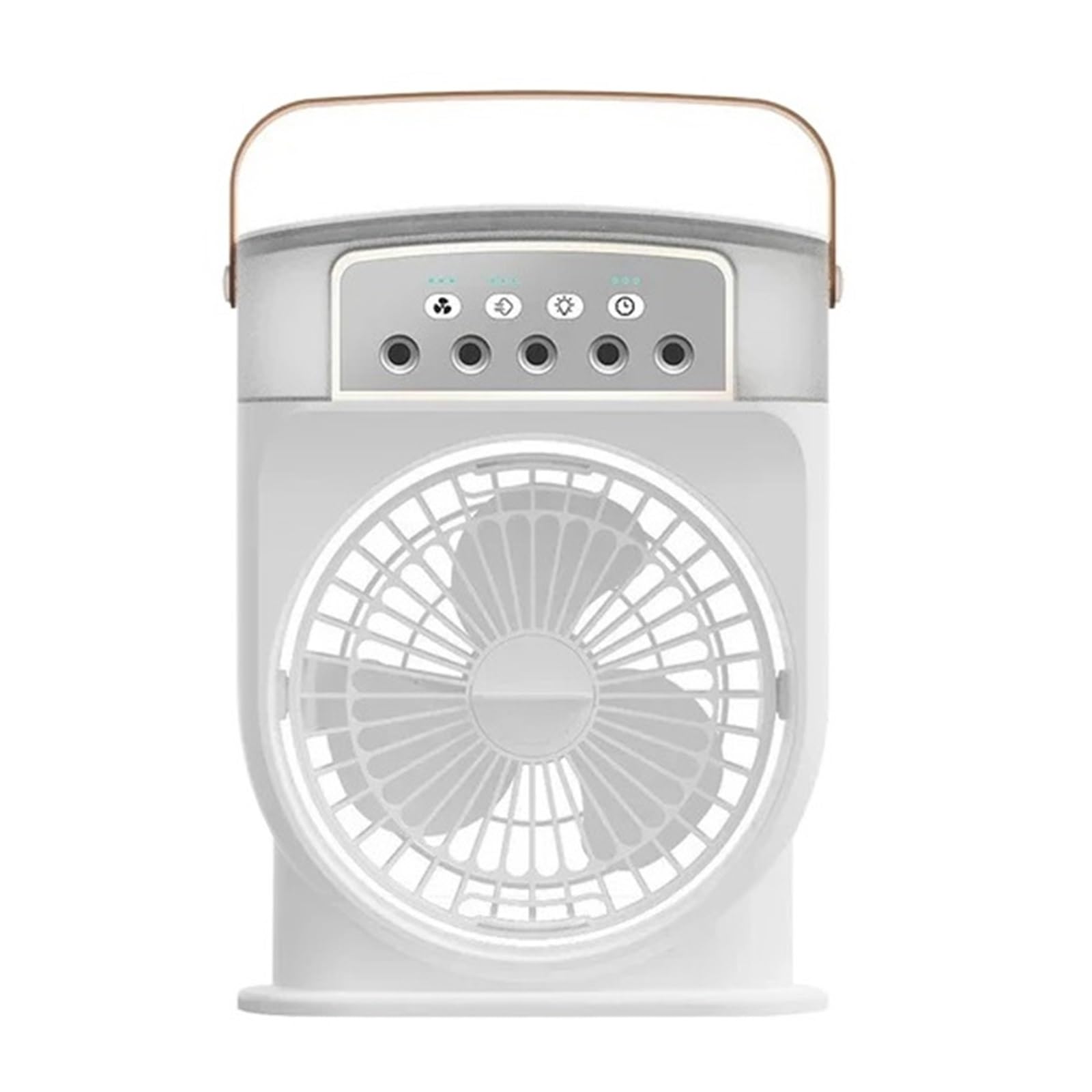 3 In 1 Air Humidifier Cooling USB Fan LED Night Light Water Mist Fun Humidification Spray Electric Airflow Comfort Refreshing Breeze(White USB)