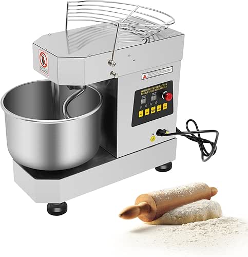 10L/2.6 Gal Commercial Spiral Mixer 750W Electric Dough Mixer Speed
