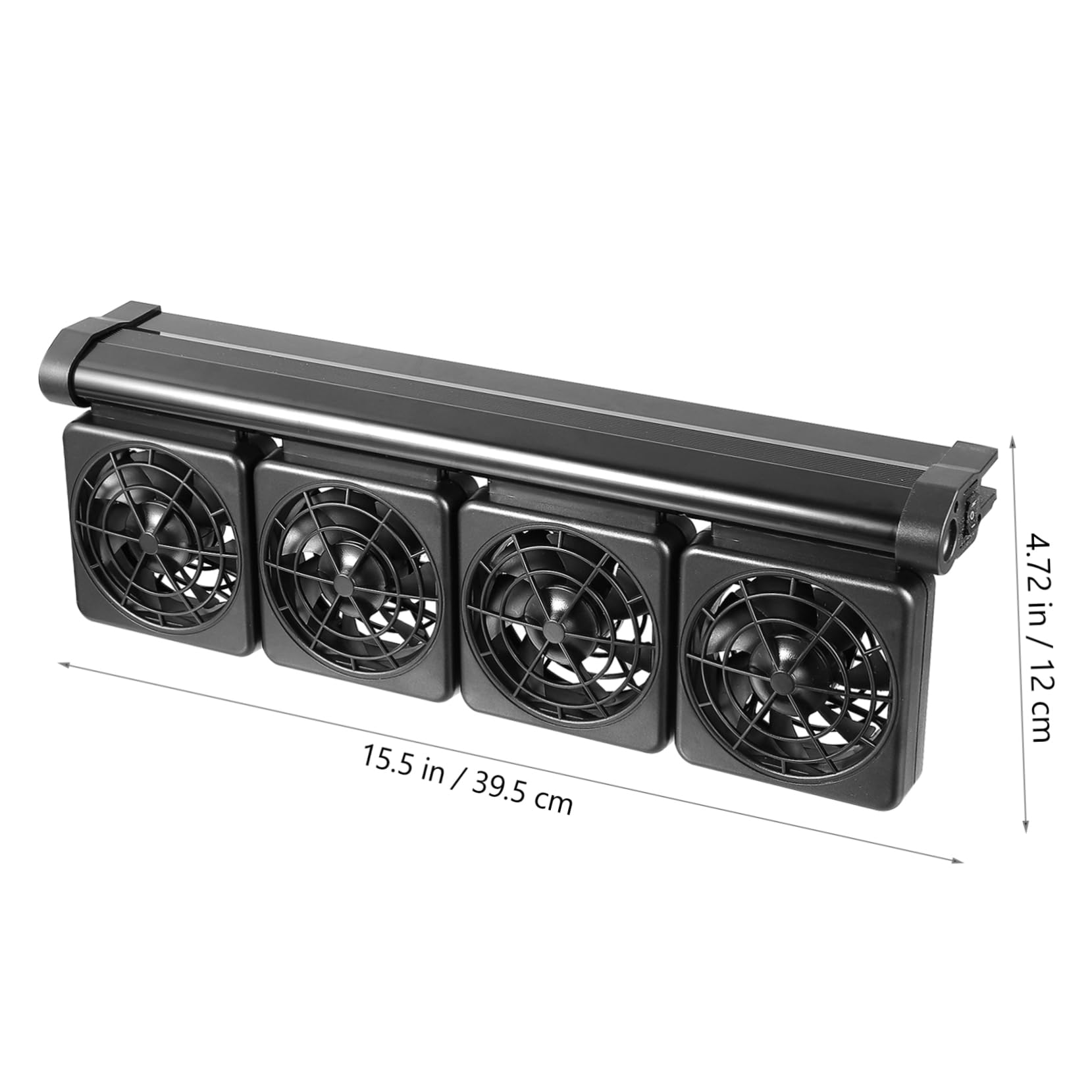 ibasenice Wasserkühlventilator zur Effektiven Aquarien Kühlung aus Kunststoff und Aluminiumlegierung mit Verstellbarem Klemmverschluss und 2-stufiger Windgeschwindigkeit für Aquarium