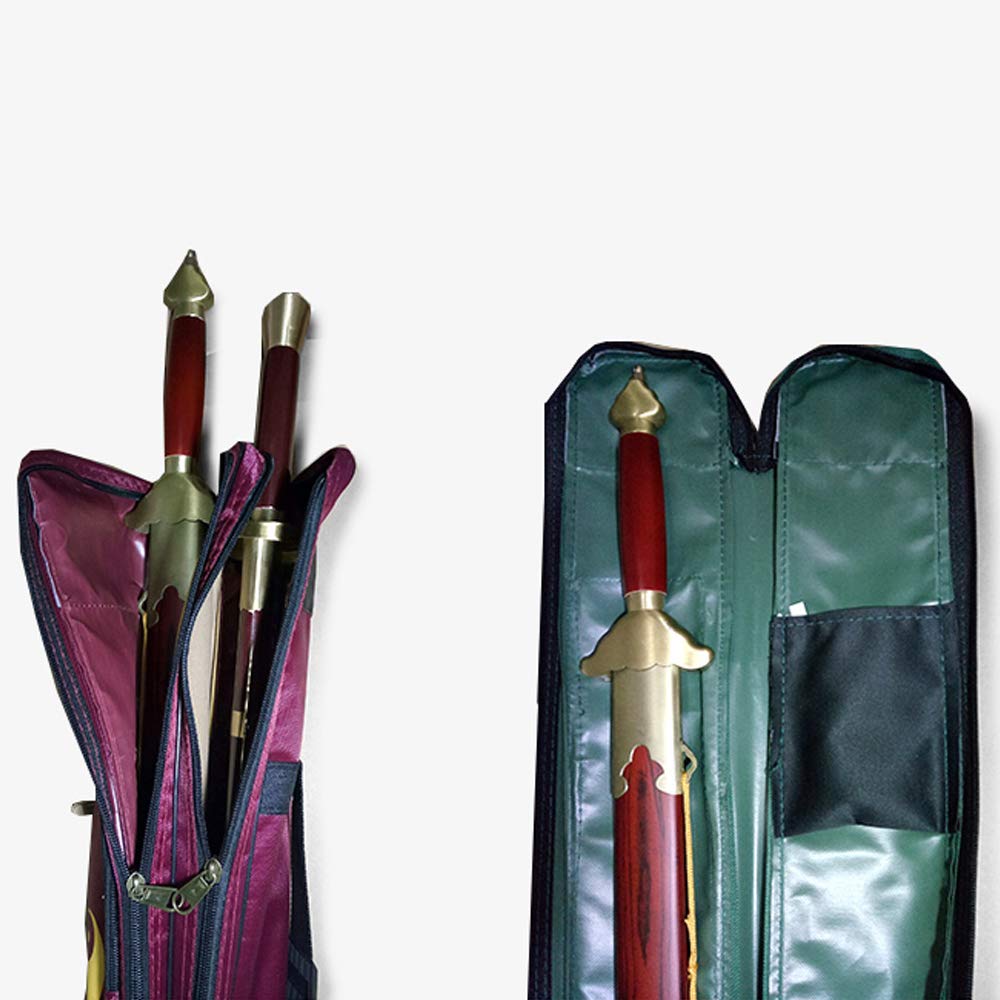 Funda para Espada de taichí, Funda de Transporte for Tai Chi, Funda for Espada China Kung Fu, Negra for Armas una y Dos Capas, Tela Oxford con PU,Double Layer(Double Layer)