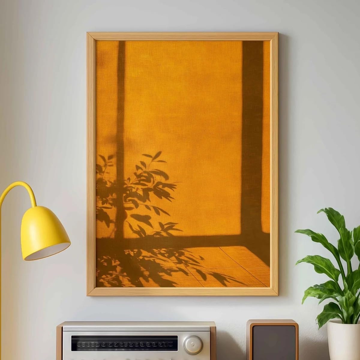 Lienzos de decoración para pared de salón modernos con diseño de sombras y luz en 40x55 cm
