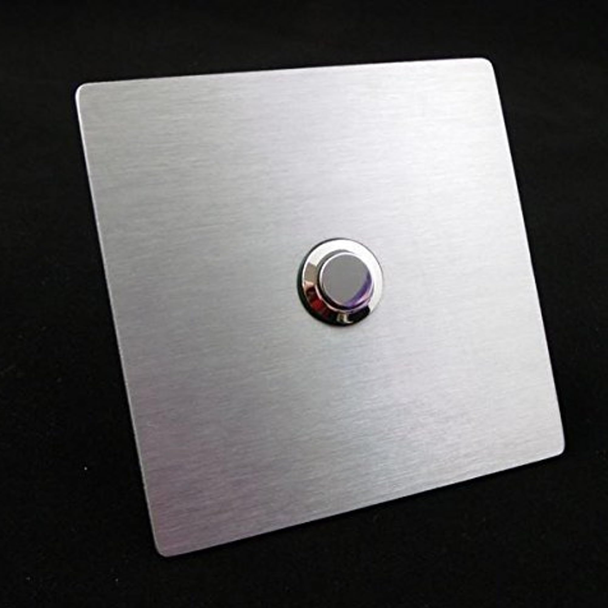 V2A Design Stainless Steel Doorbell Panel / Plate Square Rounded Silver Bell Button Doorbell Bell - with or without LED Lighting