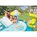 Kids-Inflatable-Pool This Kiddie Blow Up Above Ground Swimming Pool Is Great For Toddlers, Children To Have Outdoor Water Fun With Slide, Toys, Floats. Gator Play Center with Sprayer.