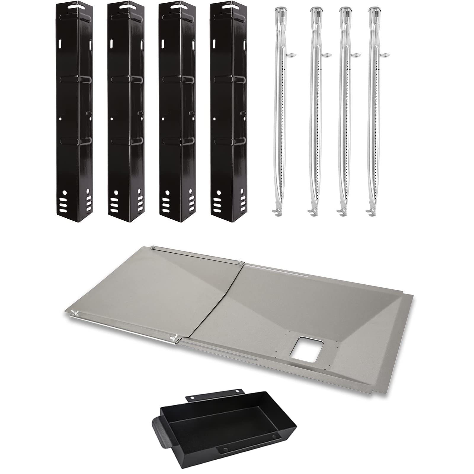 Amazon.com : Uniflasy Grill Replacement Parts Kit for Dyna glo DGH485CRP, DGH485CRP-D 4 Burner, DGH474CRP 5 Burner Gas Grills, Heat Plate Shield and  Grill Burner, Grease Tray with Catch Pan : Patio, Lawn