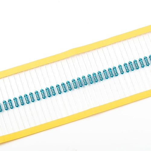 Vista 118 de Chanzon 100pcs 1/2W (0.5W) 100 Ohmios Resistencia fija de película metálica Ohmios 0.01 ±1% Tolerancia 100R MF Resistencias de orificio pasante