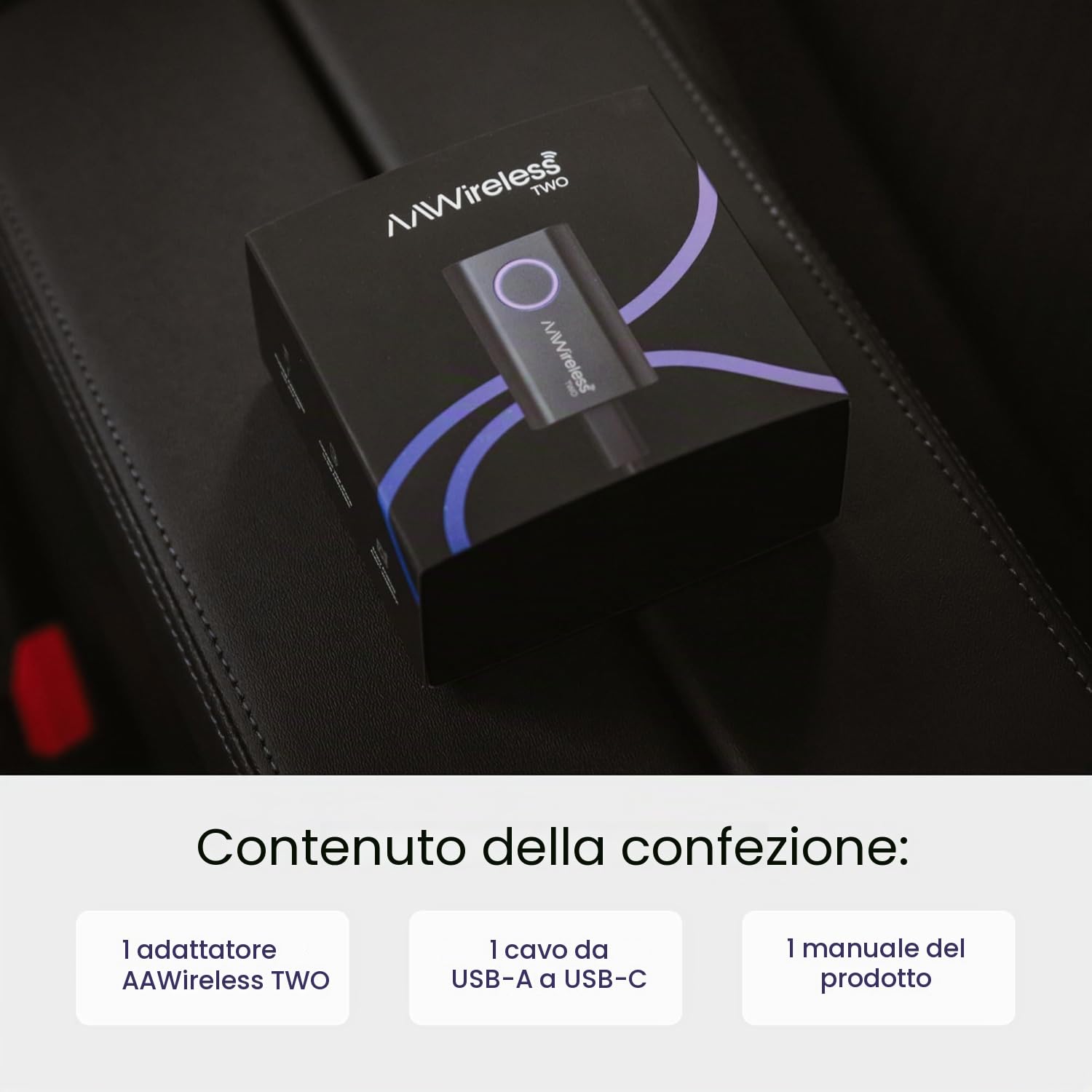 AAWireless TWO - Adattatore Android Auto wireless