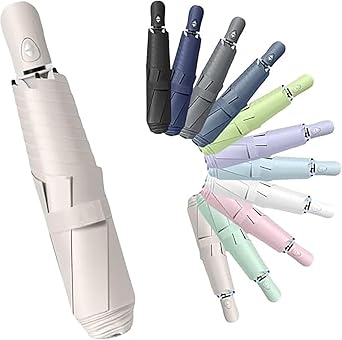Mini Ultra-Lightweight Compact Portable Auto Open/Close Folding Umbrella for Women,Men, Kids, Travel, Backpack, Car & Purse - UPF 50 UV Protection, Waterproof, 6 Ribs, Rain & Sun Pocket Parasol