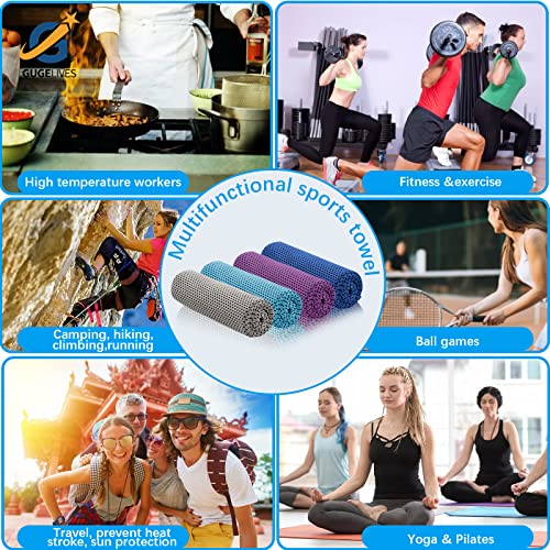 47x12-Cooling-Towel-4Pack-Ice-Towel-Cooling-Neck-Wrap-ScarfMicrofiber-Ice-Cold-Towel-for-Yoga-Travel-Golf-Gym-Fitness-Running-Workout-More-Activities-4PackLight-graylight-bluepurpleroyal-blue