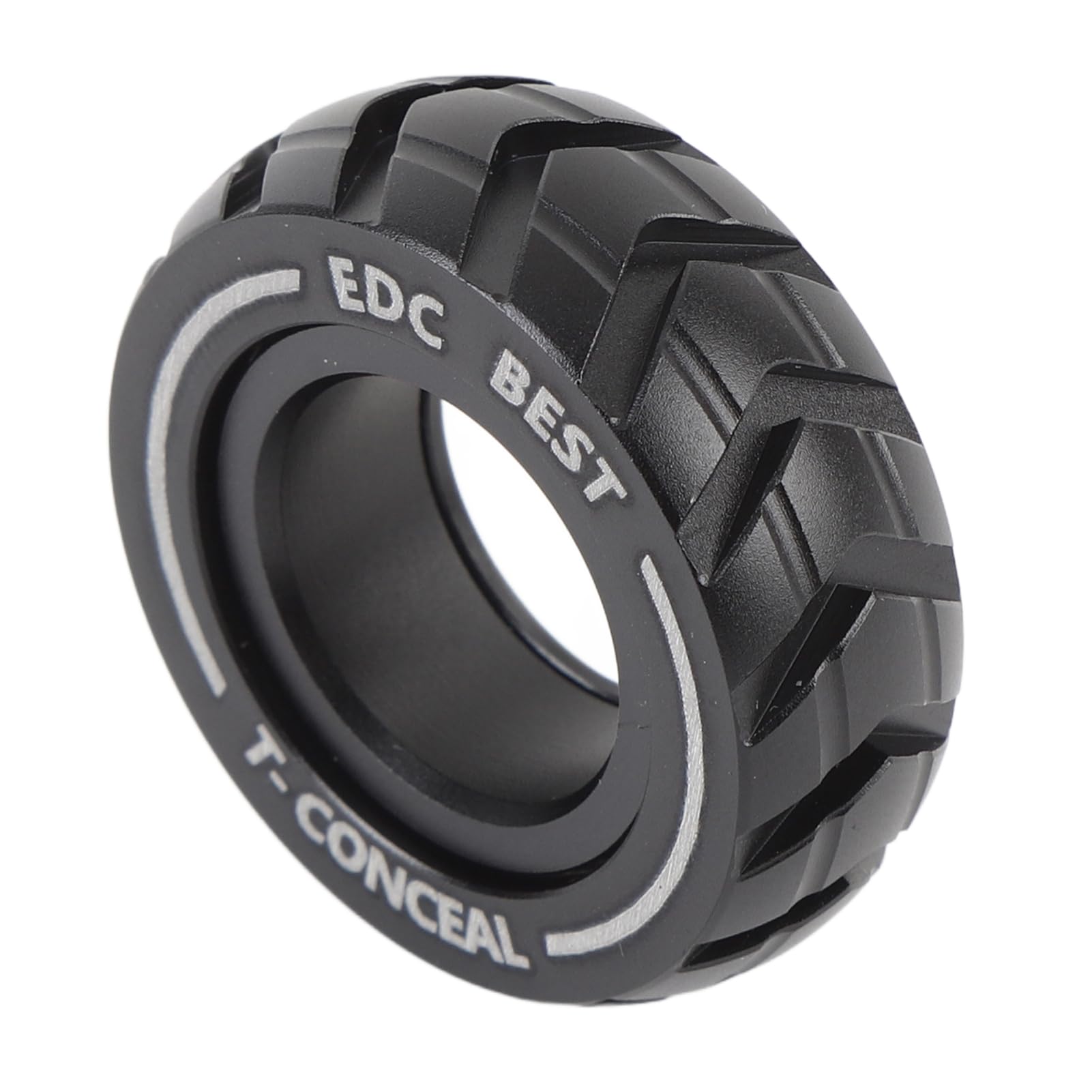 ZJchao Metal Slider Finger Ring Stress Relief Toy Rotatable Car Tire Shape Play Gadget for All Ages