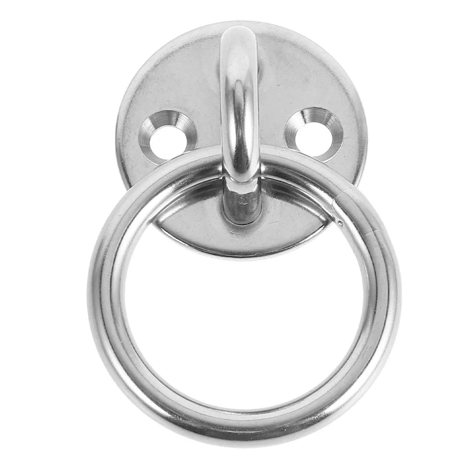 Luvafey One Color Eye Plate 2Pcs Stainless Steel Eye Plate Hook Heavy Duty Round Pad Ceiling Mount Boat Accessories Hammock Hooks Marine For Wall Ceiling Boat Hardware Hanging