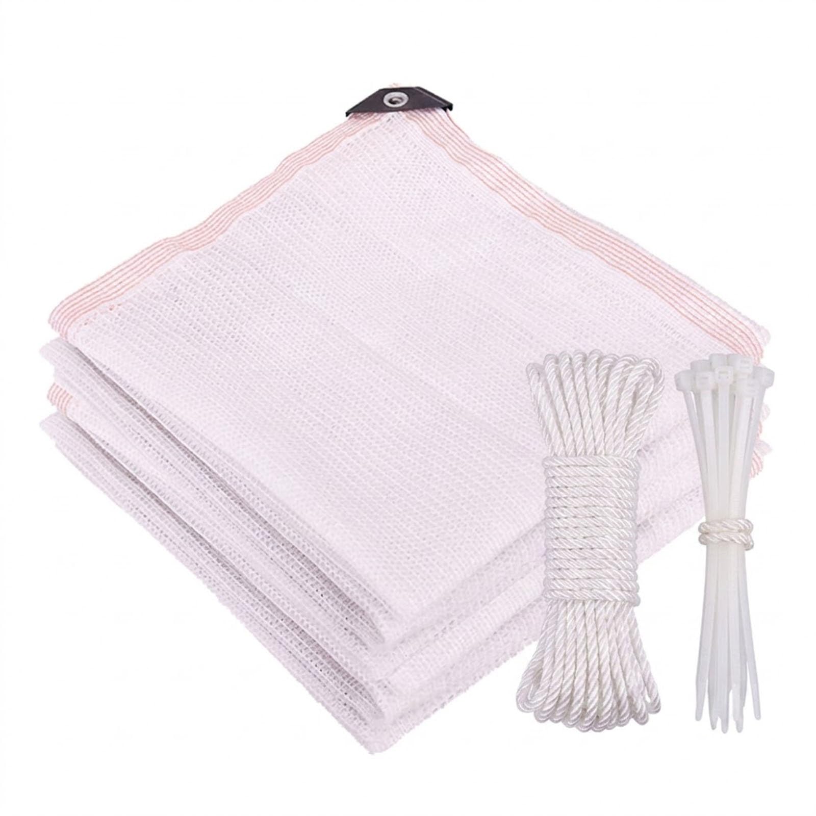 Toile d'ombrage anti-UV blanche pour stopper la chaleur sur le balcon et la serre