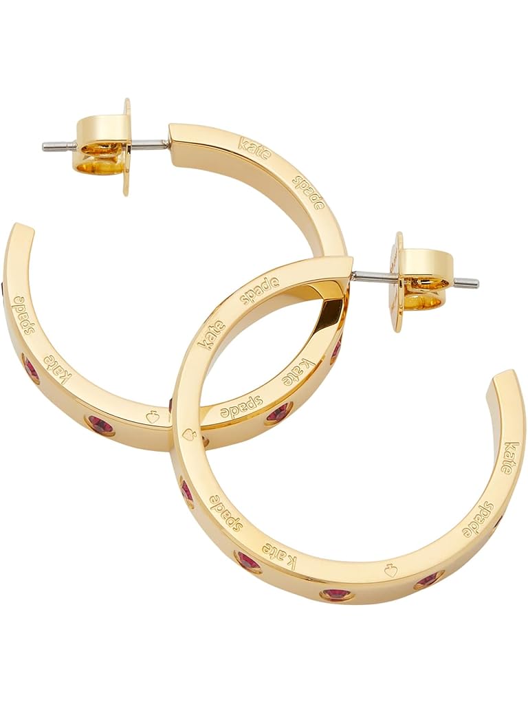 Red Kate Spade New York Kate Spade New York Set in Stone chunky huggies