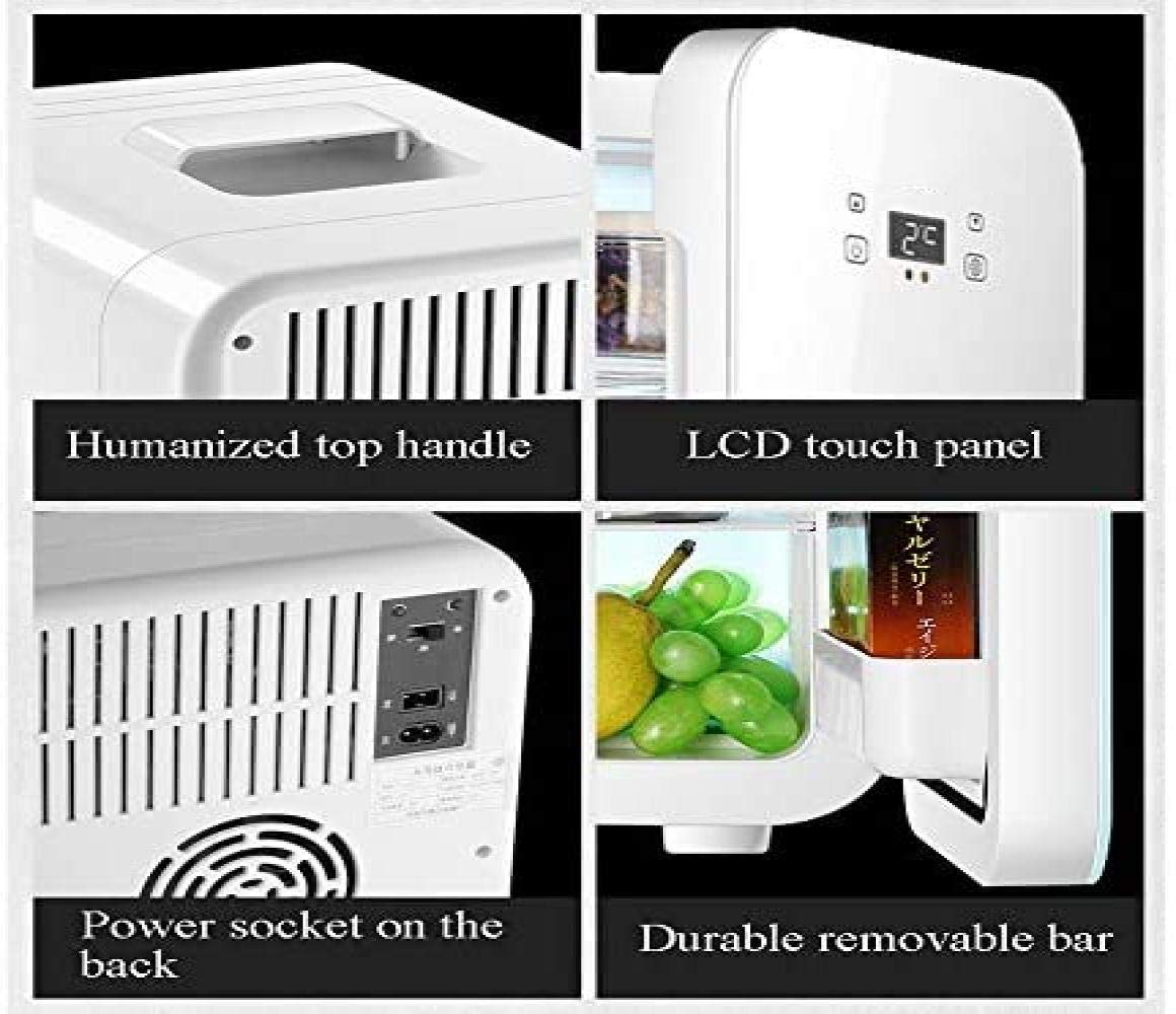 ZLM Frigorifero per Auto Mini Frigorifero Frigorifero 12L Mini frigo Frigorifero e riscaldatore, Sistema termoelettrico Alimentato CA/CC Dispositivo di Raffreddamento e riscaldatore