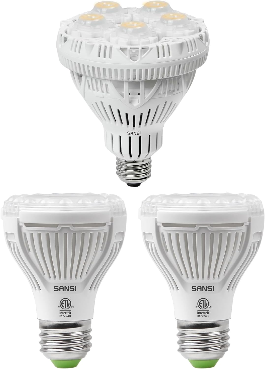 SANSI 15W Full Spectrum LED Grow Light Bulb E26 Base - Indoor Plant Light For Veg, Flowers & Seedlings