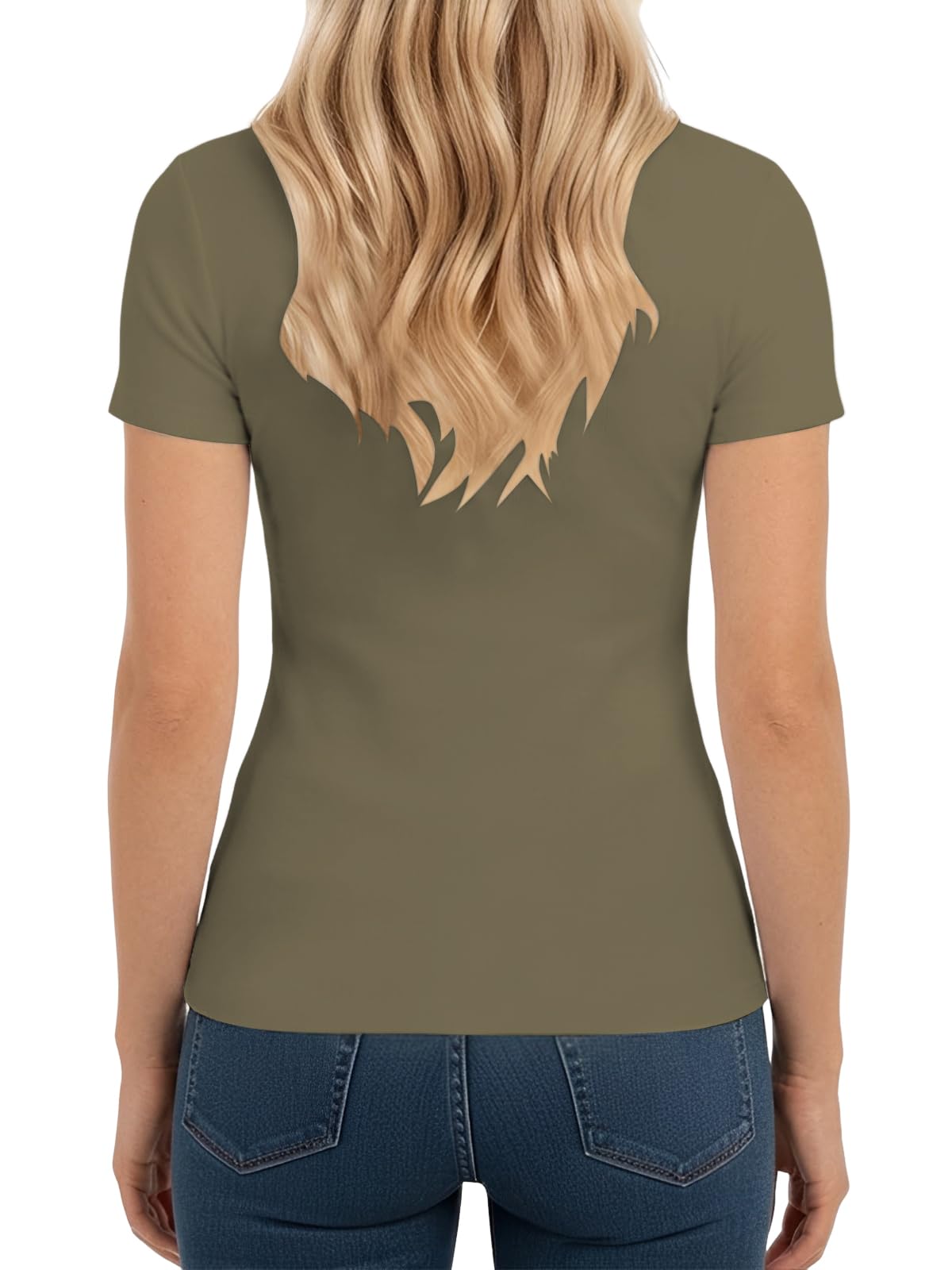 Cuptacc Koszulka damska, basic, okrągły dekolt, na lato, krótki rękaw, modal, slim fit, rozciągliwa, casualowa, jednokolorowa