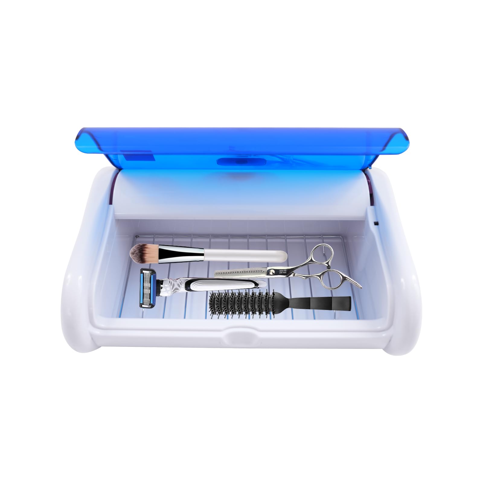 Esterilizador UV 6 W 220 V con rejilla, herramienta de esterilización de 2 l para instrumentos, desinfección, salón de manicura, cuidado de pies, tatuaje, 31 x 21,5 x 10 cm