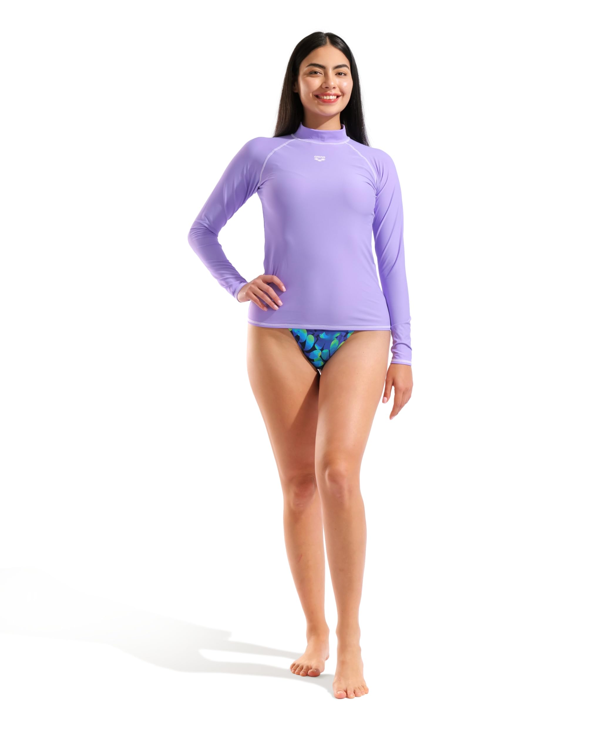 Arena Damen W Arena Rash Vest L/S Graphic Shirt
