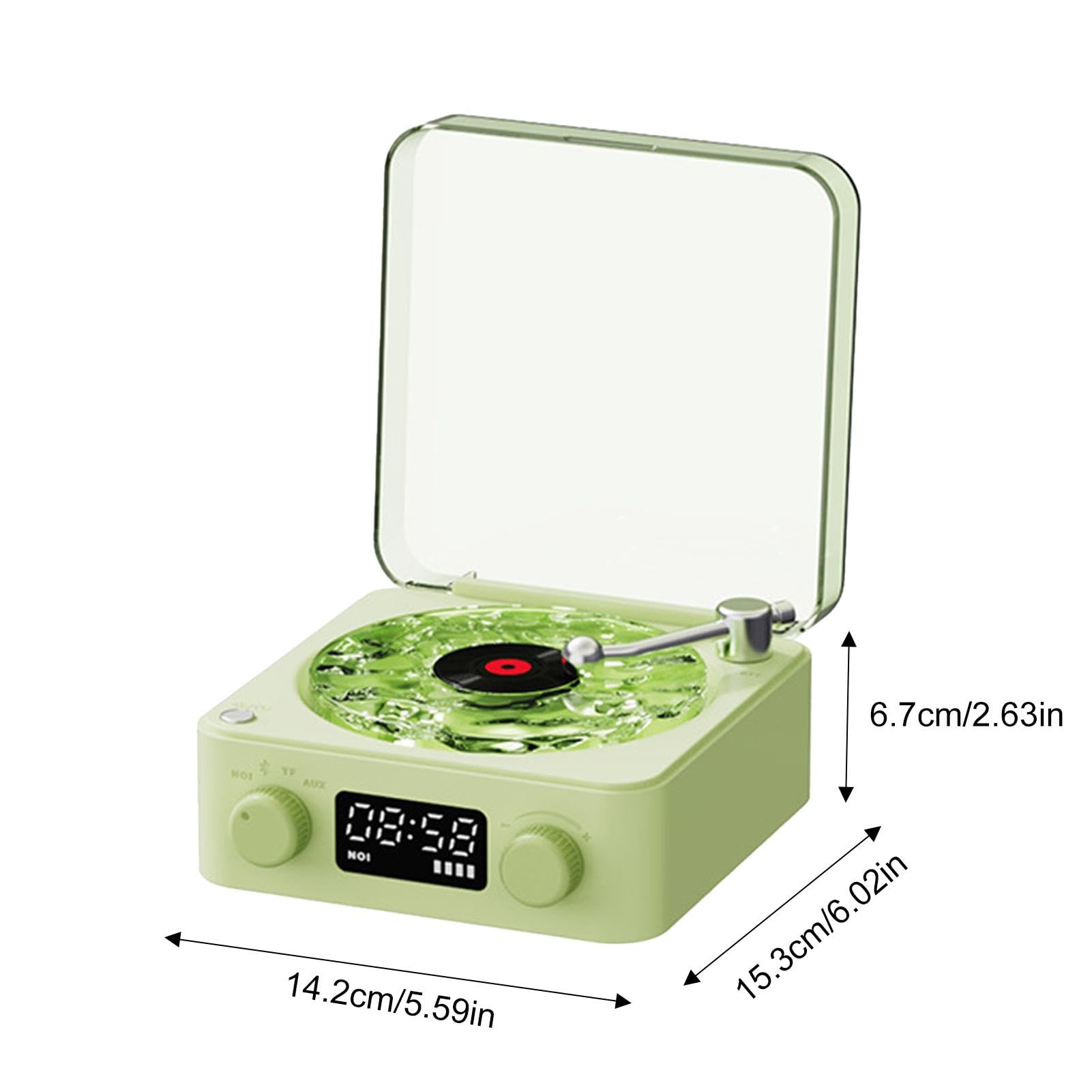 Giradischi Vintage - Giradischi in Vinile, Giradischi con illuminazione | regolabile Btt | Giradischi ABS trasparente con ad acqua dal design elegante, giradischi da 1500 ma con altoparlanti per