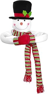 NUOBESTY Snowman Hugger Tree Topper Christmas Tree Topper Hugger 1pc Christmas Tree Ornament Tree Snowman Hugger Decoration Treetop Snowman Hugger for Winter Home Party