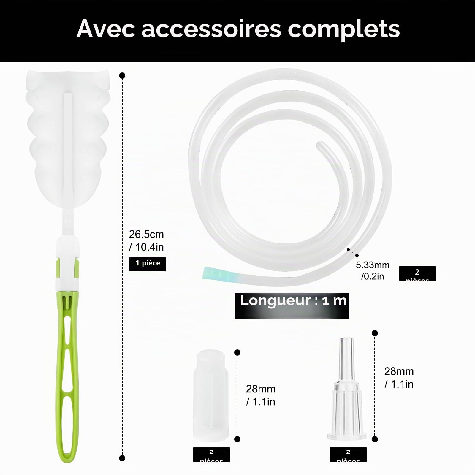 Samulee Seringue 250ml + 550ml, Seringue avec Tuyau, Seringue Plastique, Grosse Seringue pour Huile, Alimentaire, Laboratoires, Alimentation Animale, Jardinage, Recherche Scientifique