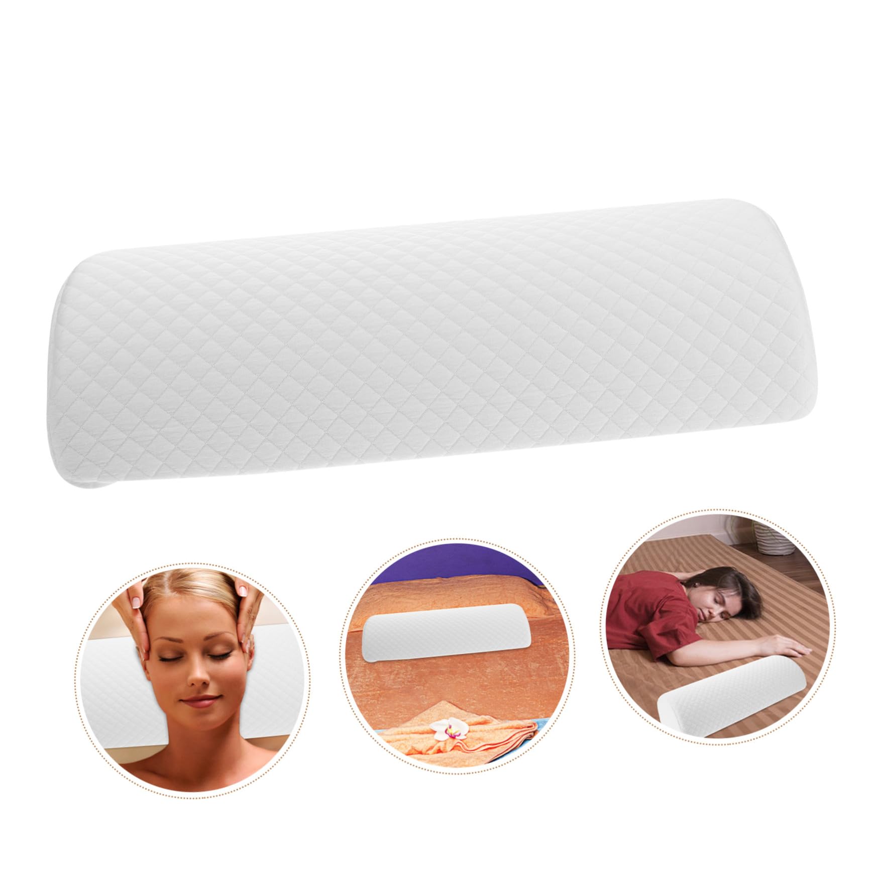 Almohada de Media Luna Viscoelástica 40x20x10 Cm Soporte Ergonómico para Piernas y Espalda 3D Aire para Casa Oficina y Automóvil