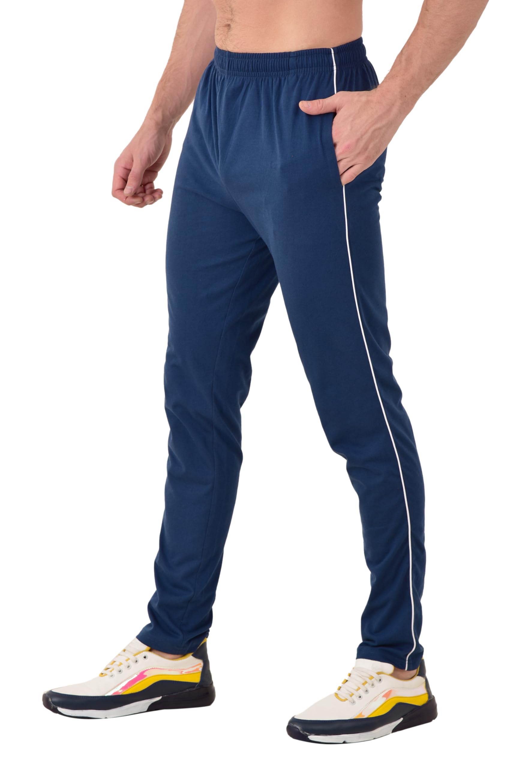 RELIGHT WEARSCotton Track Pant for Men | Lower for Man | Comfortable Lower Men with Zip Pocket for Gym, Sports & Casual Wear