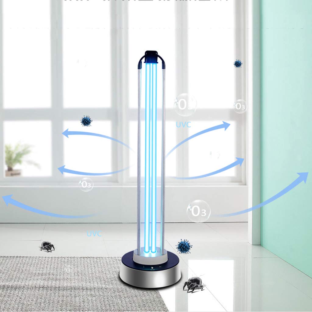 HYLR Lampada Germicida UV 100W Sterilizzazione 99% ad Ozono ad Alta Intensità con Telecomando, 1 Unità, Bianco, 100W, Ultravioletta, Casa
