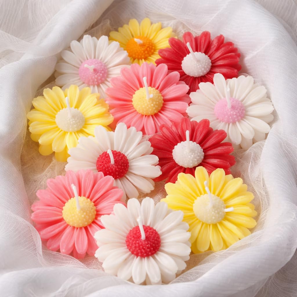 Daisy Flower Scented Floating Candles for Water Bowl – Diwali Decoration for Home | Soy Wax Candle Set | Candles for Decoration | Festive Gifts for Family and Friends (Pack of 8)-image-12