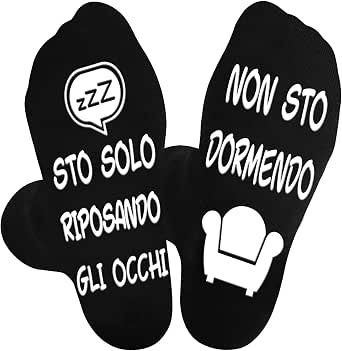Calzini Divertenti Uomo In Cotone Nero – 'If You Can Read This Bring Me Prosecco' – Regalo Natale E Compleanno