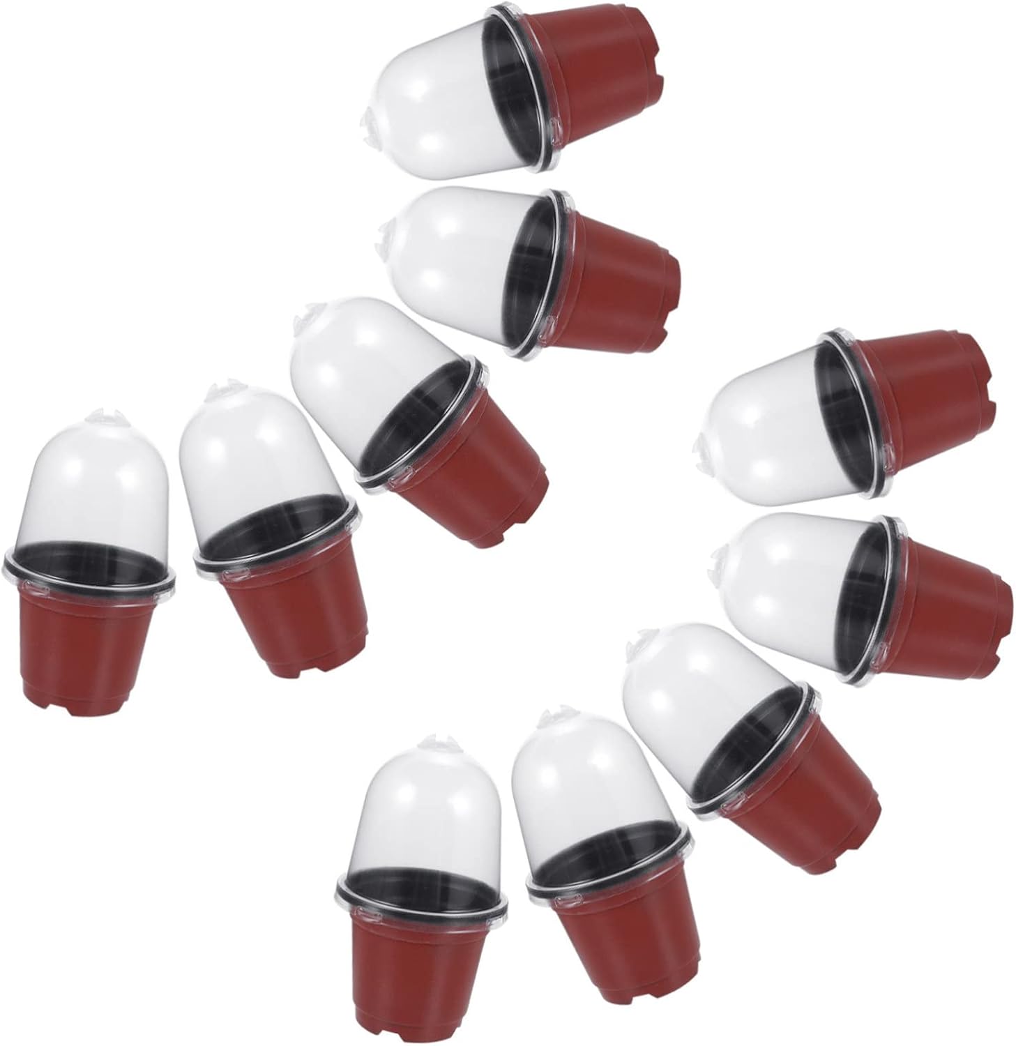 POPETPOP 30sets Dome Plastic Nursery Pots Drainage for Seed Starting and Plants Versatile Gardening Containers Humidity Dome for Use