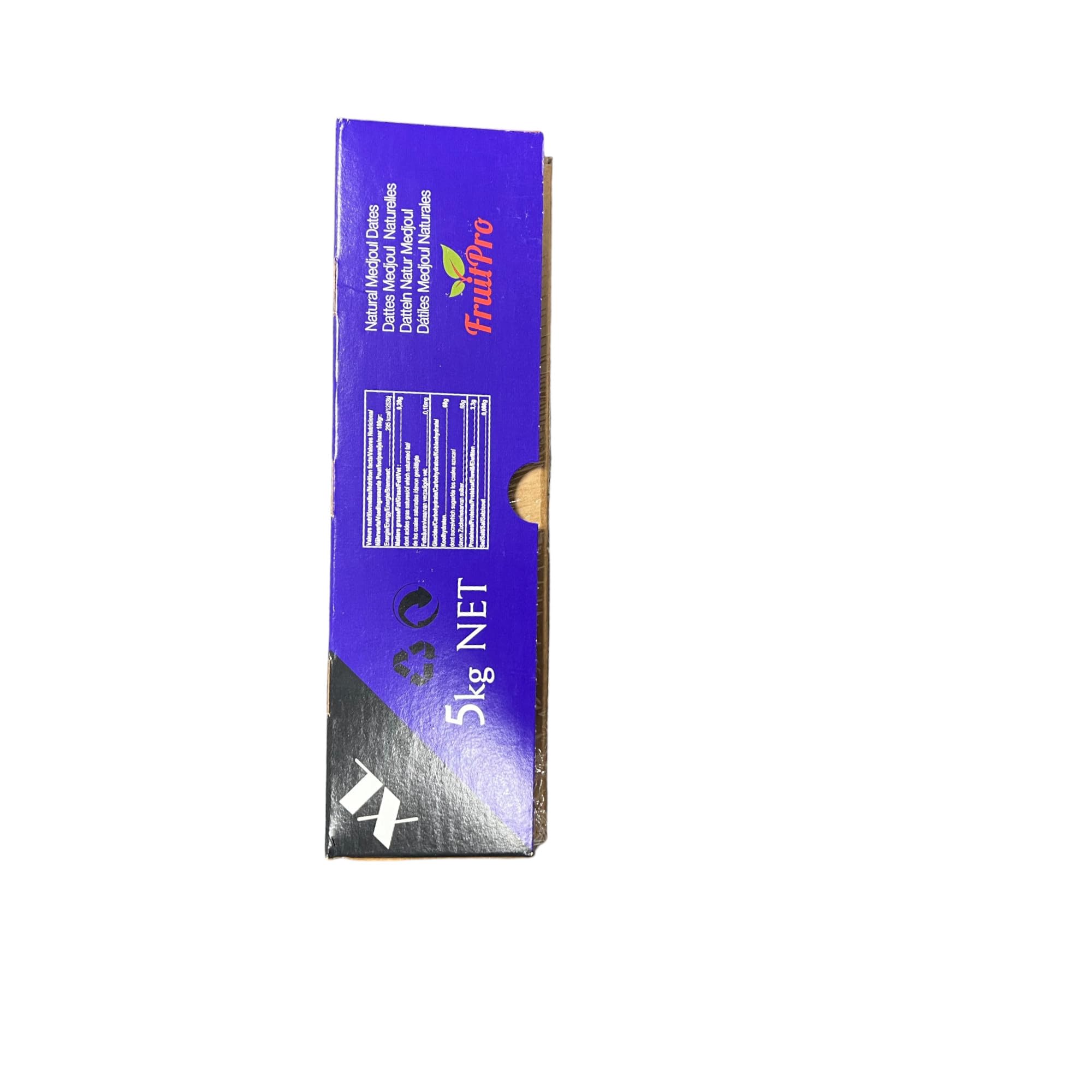 Medjool Medjoul Boîte de 5 kg de dattes Medjoul Deglet Nour | Vegan | Goût aromatique fruité et sucré (XL)