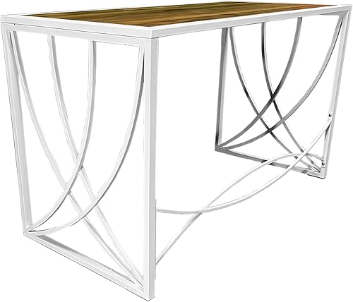 CASAMUDO Escritorio moderno para oficina y hogar, muebles industriales, escritorio de escritura y computadora con patas de metal, mesa de escritura CASAMUDO Escritorio moderno para oficina y hogar, muebles industriales, escritorio de escritura y computadora con patas de metal, mesa de escritura