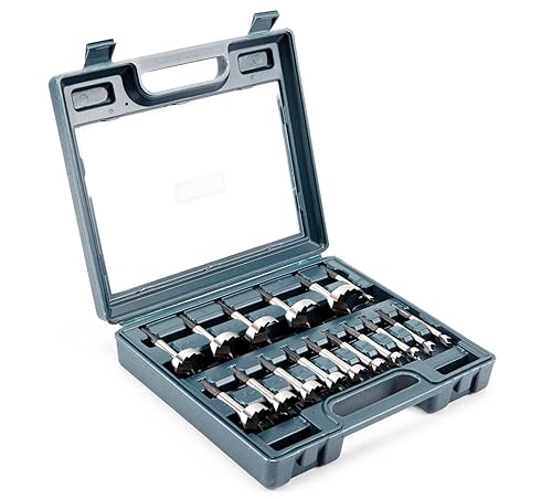 Miniatura 4 de INTOO Juego de brocas Forstner con vástago hexagonal, 16 piezas, mango multicara, juego de brocas para madera
