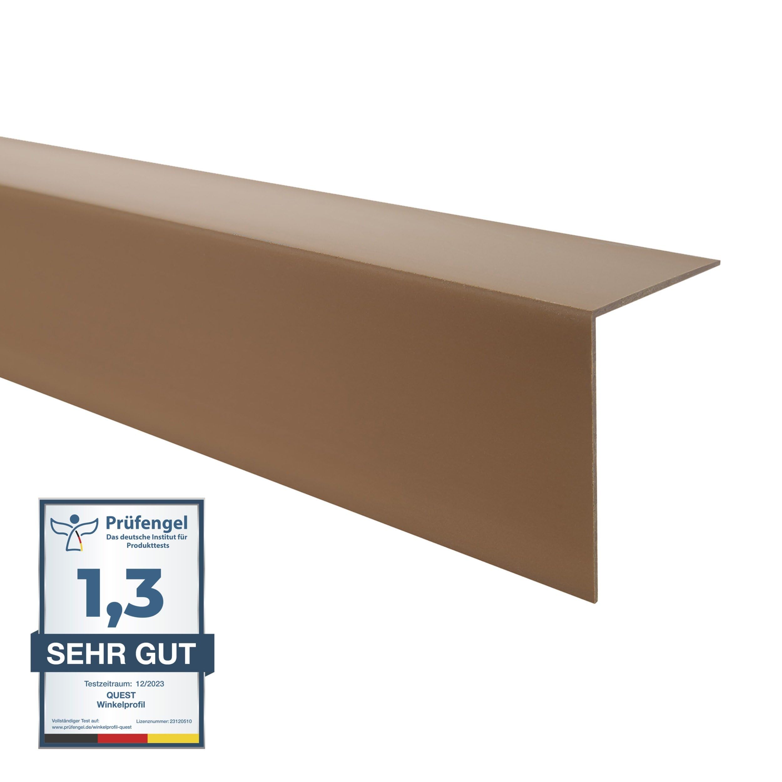 Quest Profilo angolare di protezione in PVC - Senza nastro adesivo - Barra angolare e protezione degli angoli - 35 x 18 mm - 200 cm - Bianco - 5