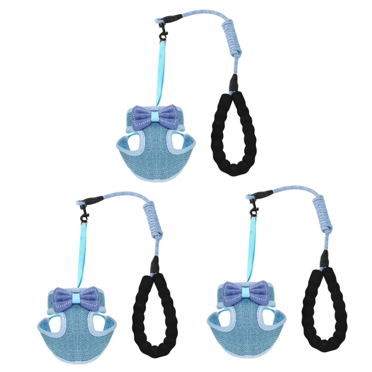 3 Pezzi Di Gilet Alla Moda Con Fiocco Per Gatti Facile Da Indossare E Leggero Per Gatti (2 5 Kg-10 Kg)