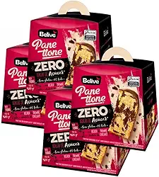 Panetone Sem Glúten Sem Lactose sabor Chocolate 42% Cacau Belive - 4 caixas de 420g