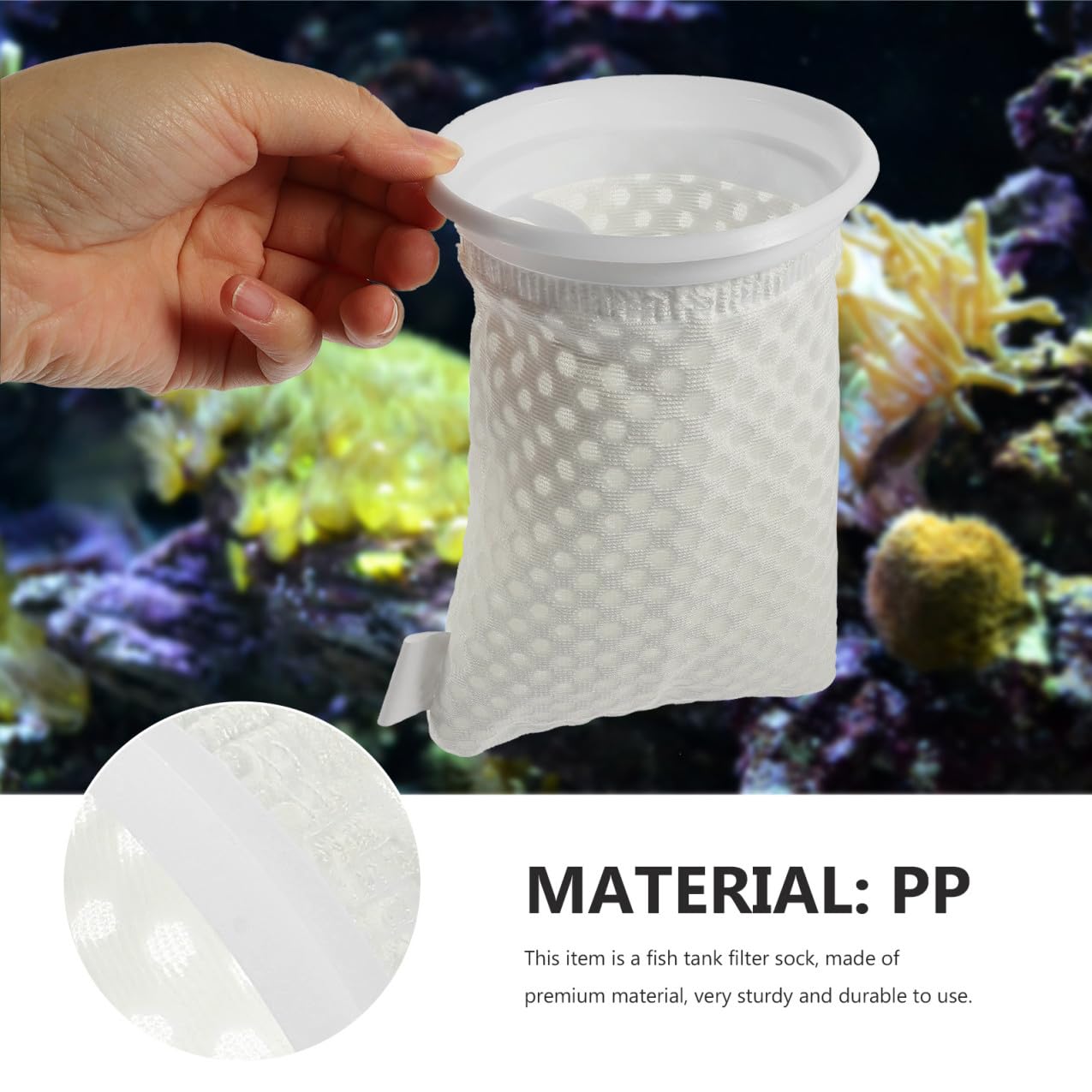 11 Stück Teiliges Aquarium filterbeutel Waben Design Wiederverwendbar Waschbar Kompatibel für Süß Salzwasser Aquarien Fischteich Wasserfilter