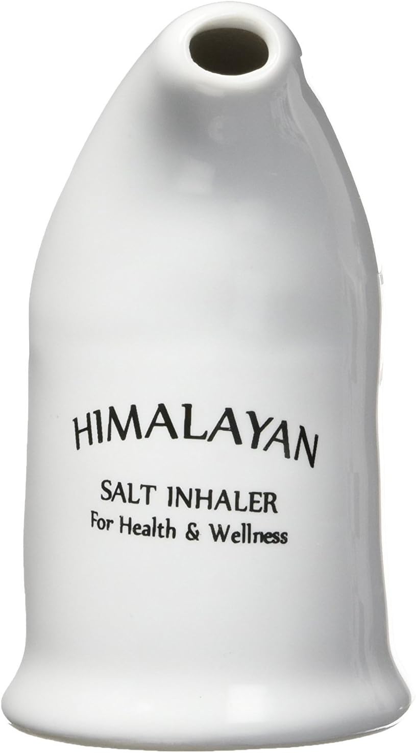 Himalayan Salt Inhaler with 100g Authentic Himalayan Pink Food Grade Salt, Respiratory Aid for Asthma and Allergies