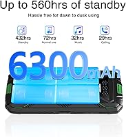 Vista 6 de DOOGEE S41T - Smartphone resistente desbloqueado 2024, batería de 6300 mAh, 8 GB+64 GB, teléfono resistente 4G Dual SIM, teléfono Android 13, cámara