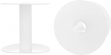CleverDelights Plastic Spools - 3 1/2" x 3 5/8" - White - 6 Pack