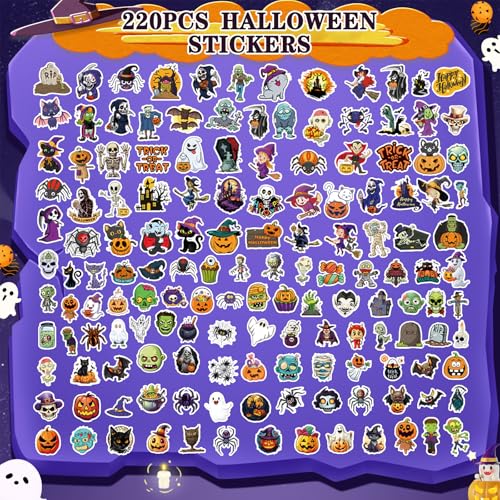 Mibor 220PCS HALLOWEEN STICKERS FOR KIDS 01 Halloween Stickers For Kids thumb #2