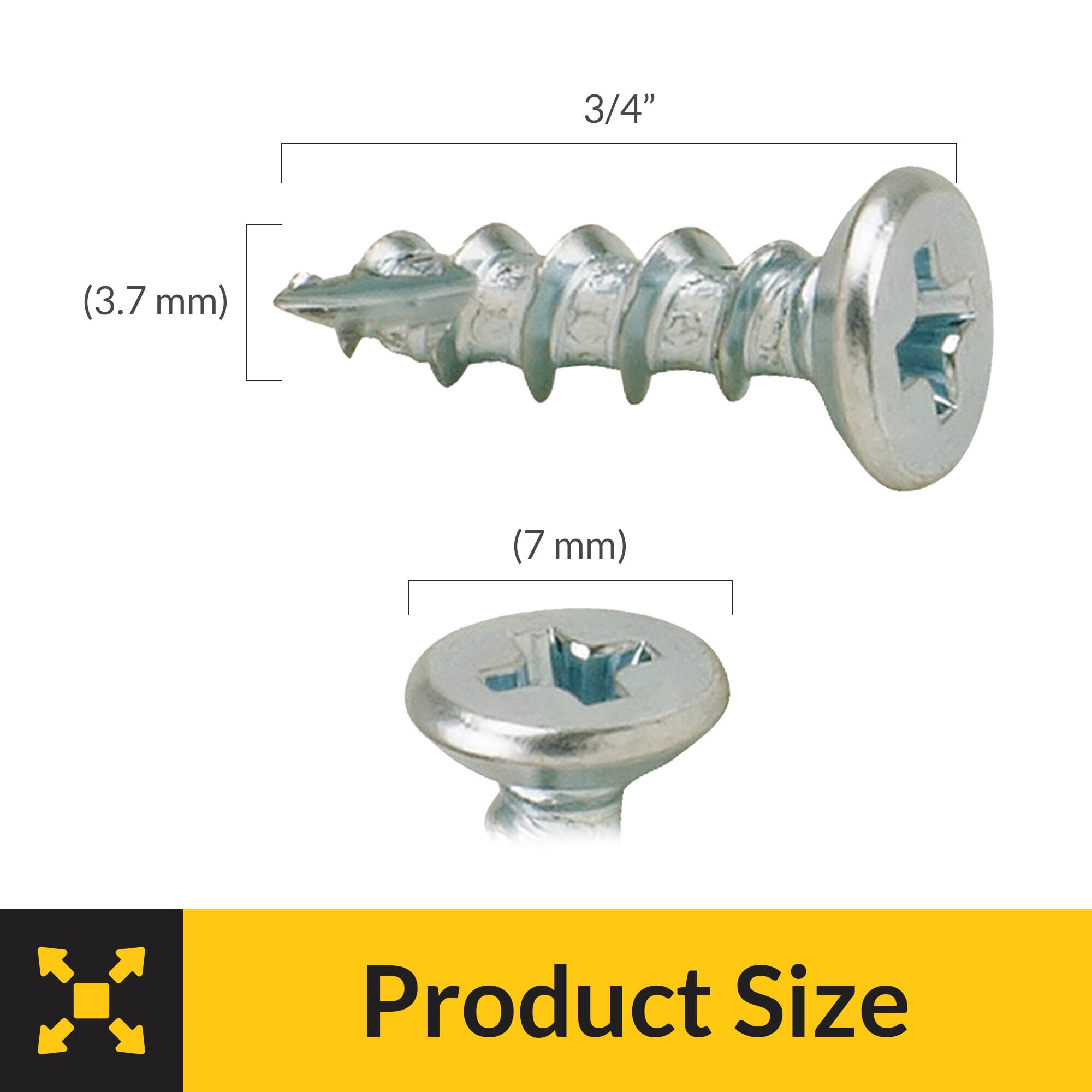 Brixwell SRW215902801 Undercut Flat Head Screw with Phillips Drive 76.2 mm 25.4 mm Pack of 1000