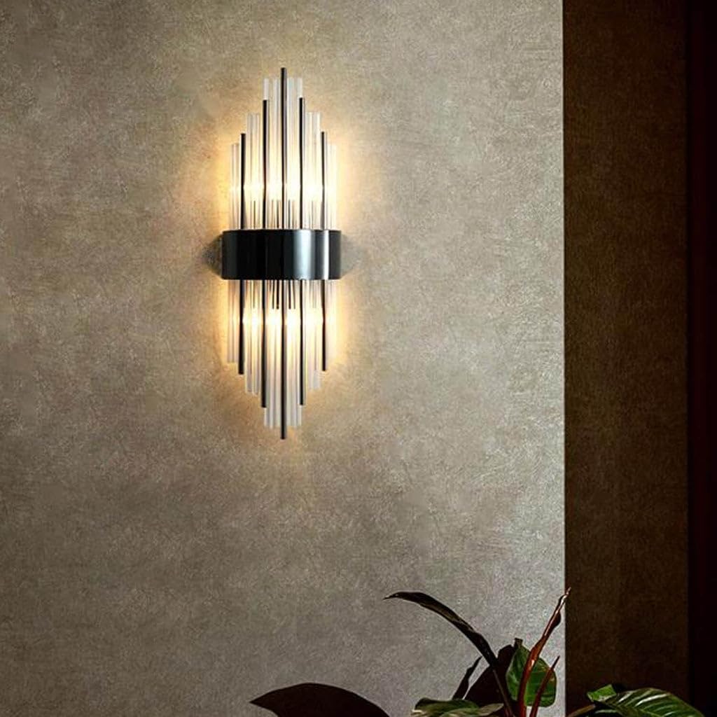 Harold Electricals Vintage Asgard Wall Sconce | Glass Retro Wall Light for Living Room, Bedroom, Lobby, Dining Area, Villa & Home Decoration - Black Frame(Bulb Included) 3000K (B09D5N183B) Amazon Price History, Amazon Price Tracker