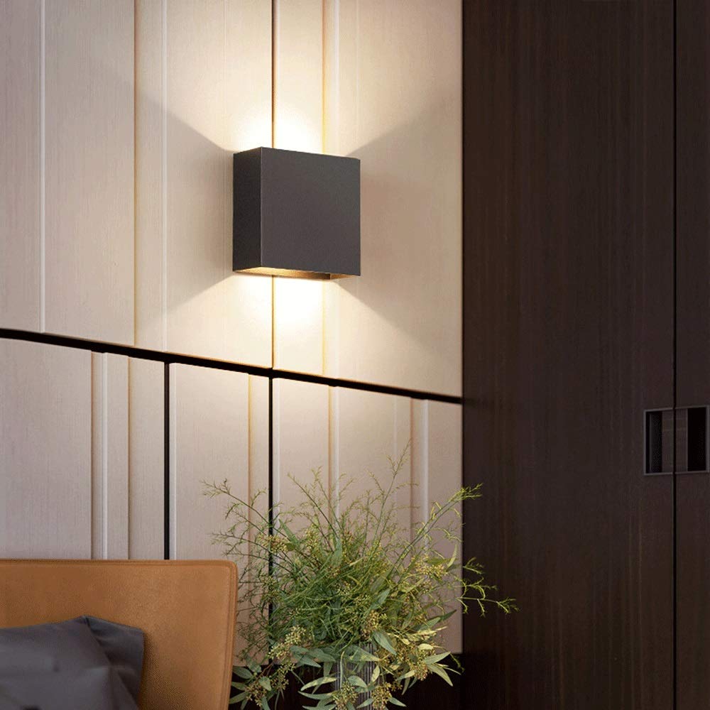 Nowoczesna lampa ścienna LED 6W, metalowa lampa ścienna do wnętrz, oświetlenie wewnętrzne do korytarza, sypialni, korytarza i schodów, ciepła biel