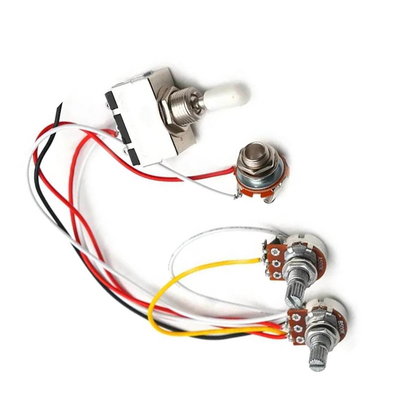 Profesjonalny Uprząż Gitarowy Trójpozycyjny Potencjometr 500k Jest Odpowiedni Do Wiązki Przewodów Gitary Humbucker(White)